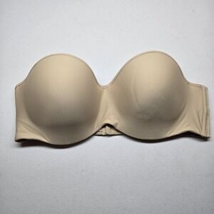Self Expressions By Maidenform Women Bra 40D Beige Strapless Underwired